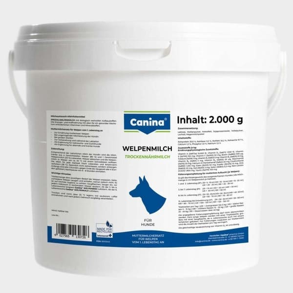 Canina Welpenmilch piena aizvietotājs jaundzimušiem kucēniem 2 kg